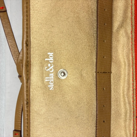 Stella & Dot: Red & Purple Elephant: Cosmetic Bag And Jewelry Travel Organizer - Picture 5 of 5